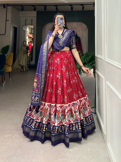 Red Traditional Wear Red Color Lehenga Choli With Pretty Dupatta