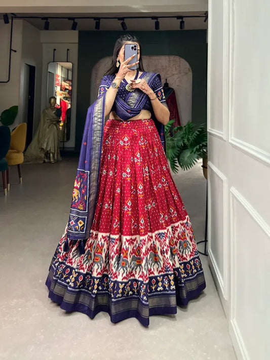 Red Traditional Wear Red Color Lehenga Choli With Pretty Dupatta
