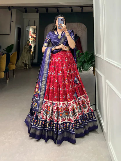 Red Traditional Wear Red Color Lehenga Choli With Pretty Dupatta