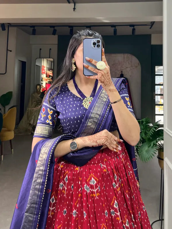 Red Traditional Wear Red Color Lehenga Choli With Pretty Dupatta