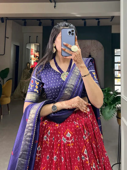Red Traditional Wear Red Color Lehenga Choli With Pretty Dupatta