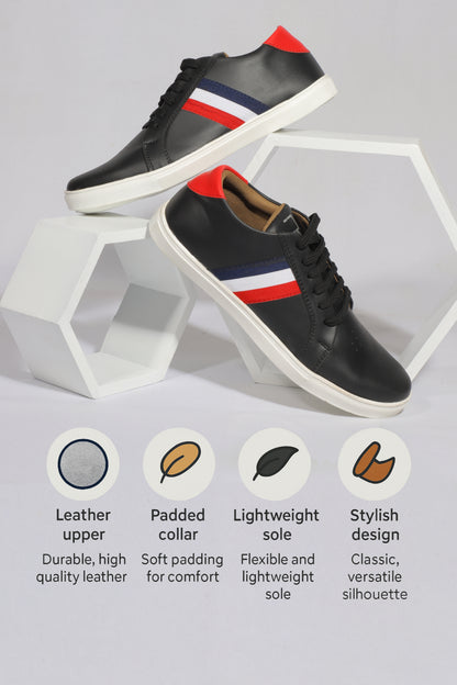 Rumani's Nebula Black Casual shoes for Men